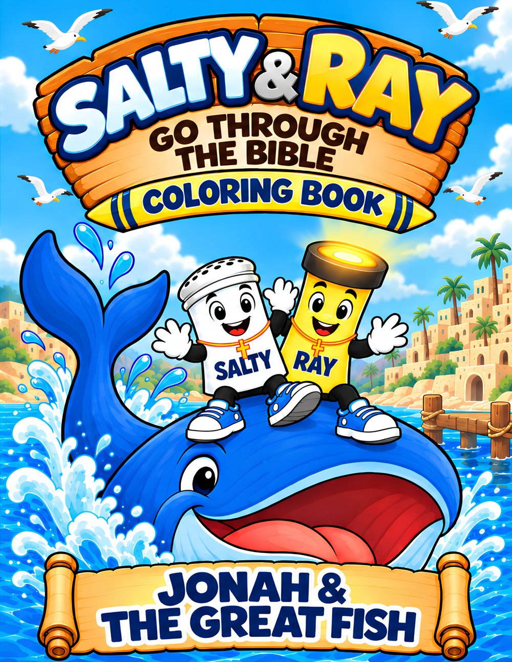 Jonah and the Great Fish coloring book cover